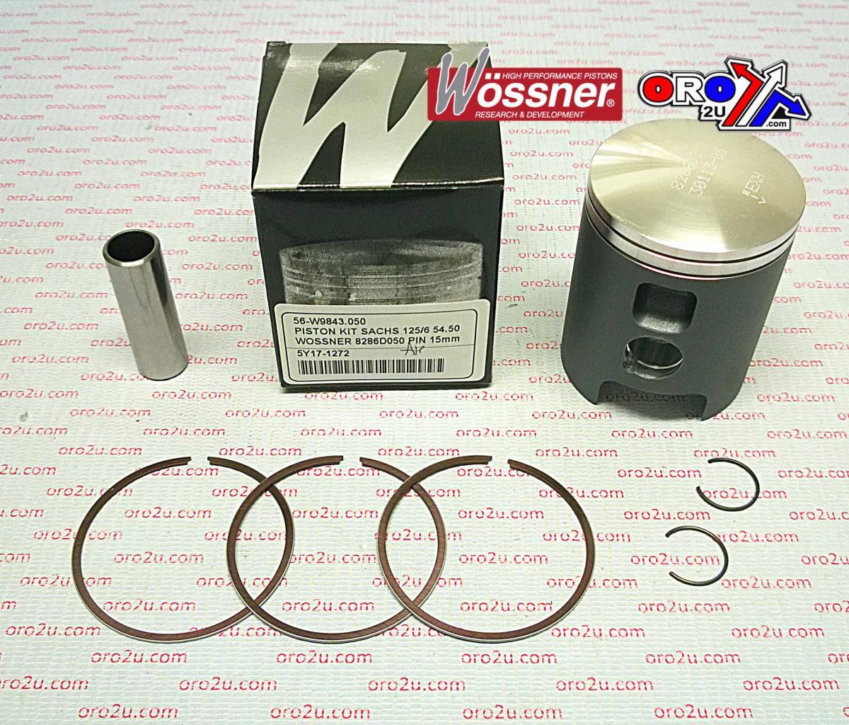 WOSSNER 55mm PISTON KIT SACHS 125/6, PIN 15mm