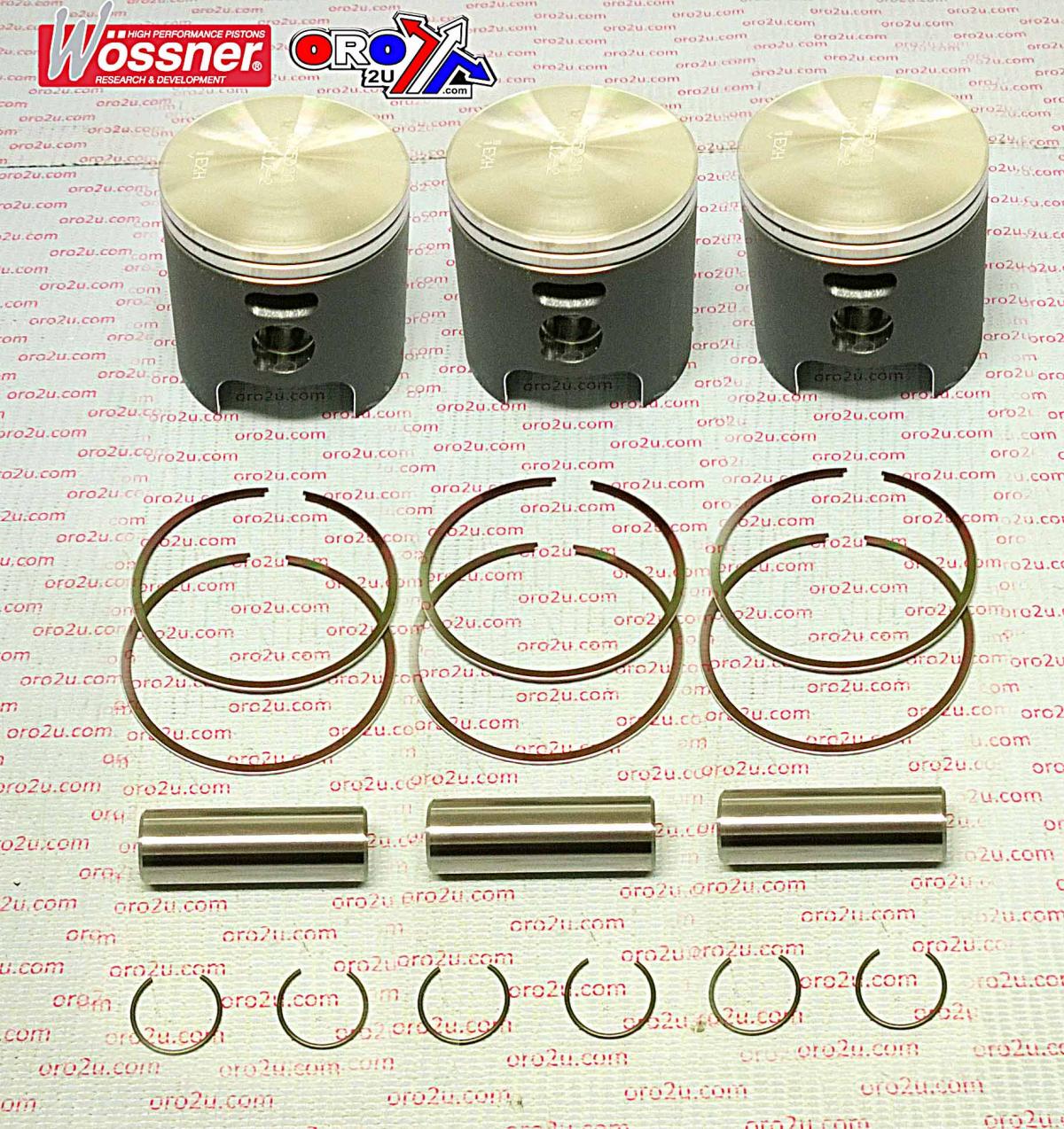 WOSSNER 58mm PISTON KIT KAWASAKI S3 400 1974-1975 (X3)