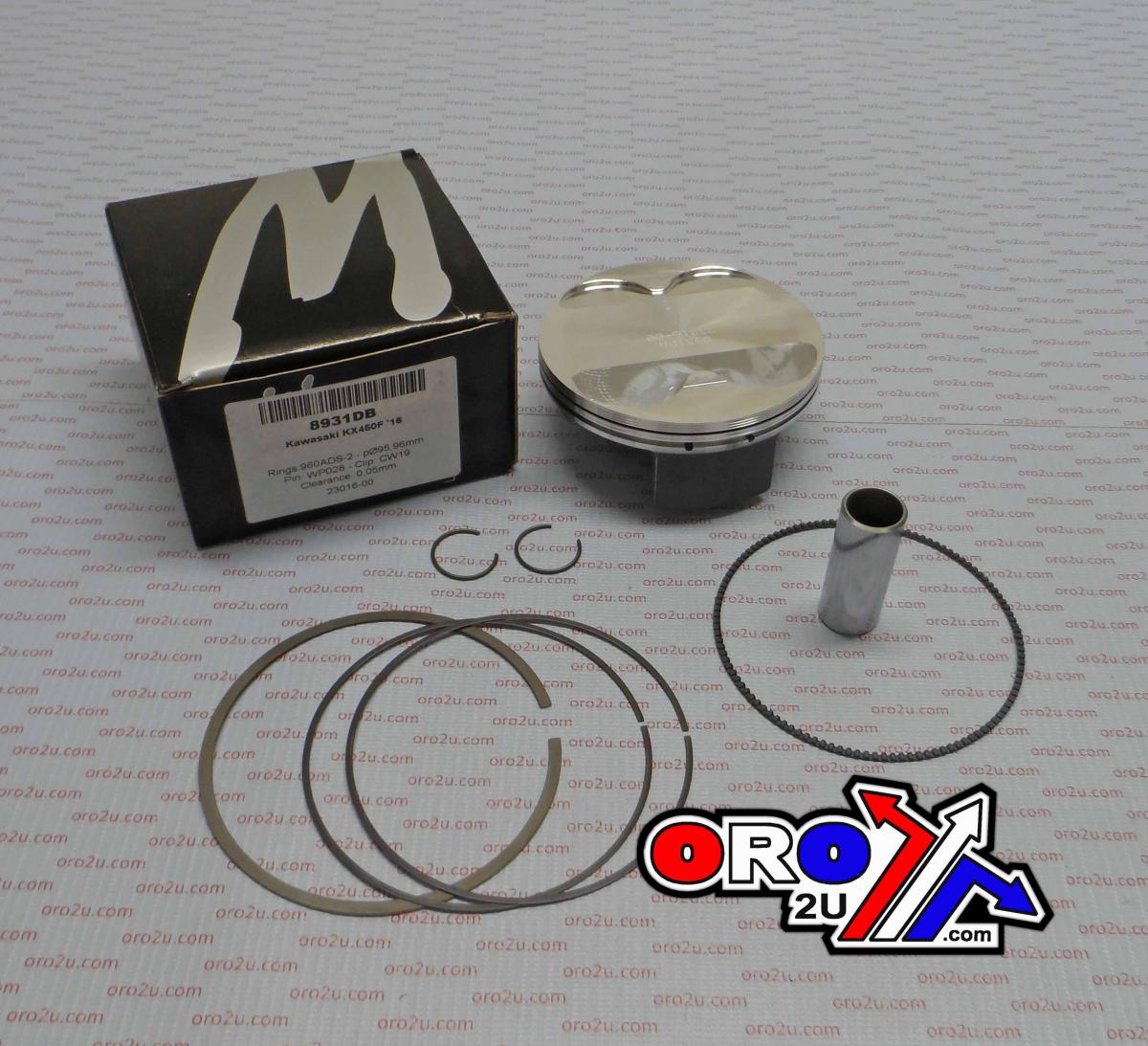 WOSSNER 96mm FORGED PISTON KIT A, KAWASAKI KX-F450 2013-2018
