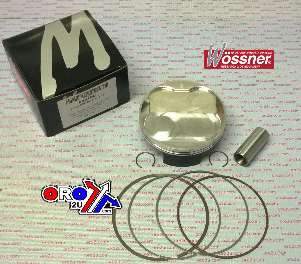 WOSSNER 96mm PISTON KIT B, HONDA CRF450R 17-25, CRF450RX 19-53, HI-COMP