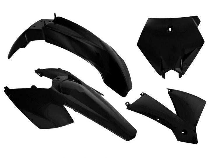 PLASTIC KIT/4 KTM 05-06 BLACK RACETECH KITKTM-NR0-504