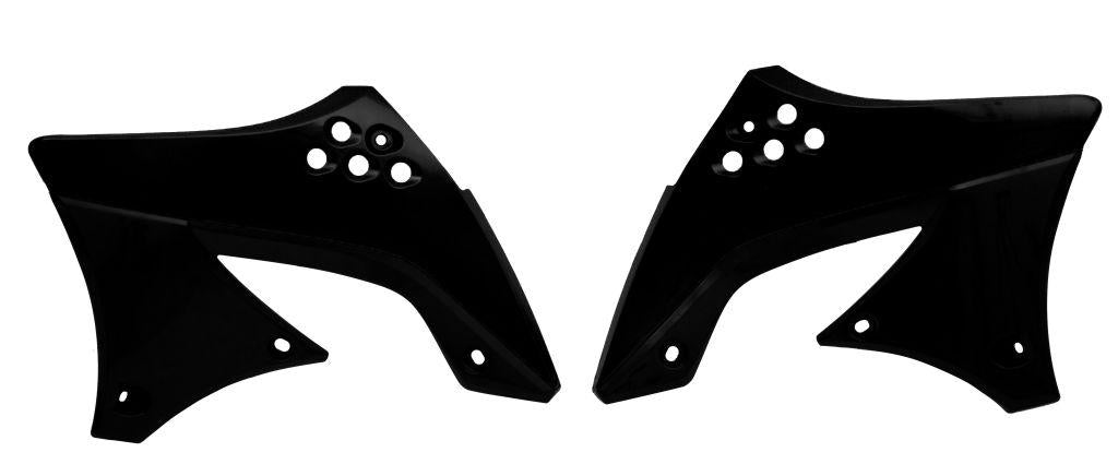 R-TECH BLACK RADIATOR SCOOPS KAWASAKI KX450F 2009-2011