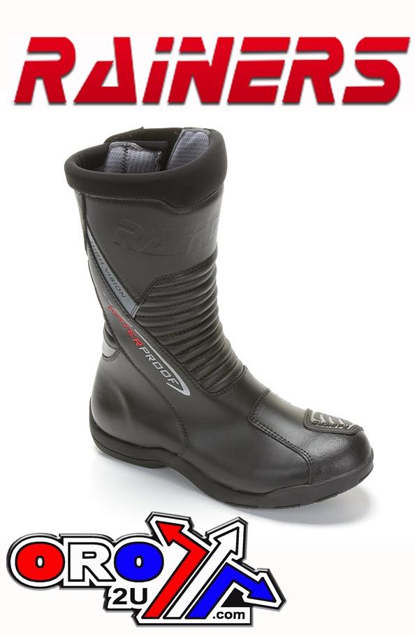 RAINERS WATERPROOF ROAD/STREET BOOTS, BLACK 974 US 11