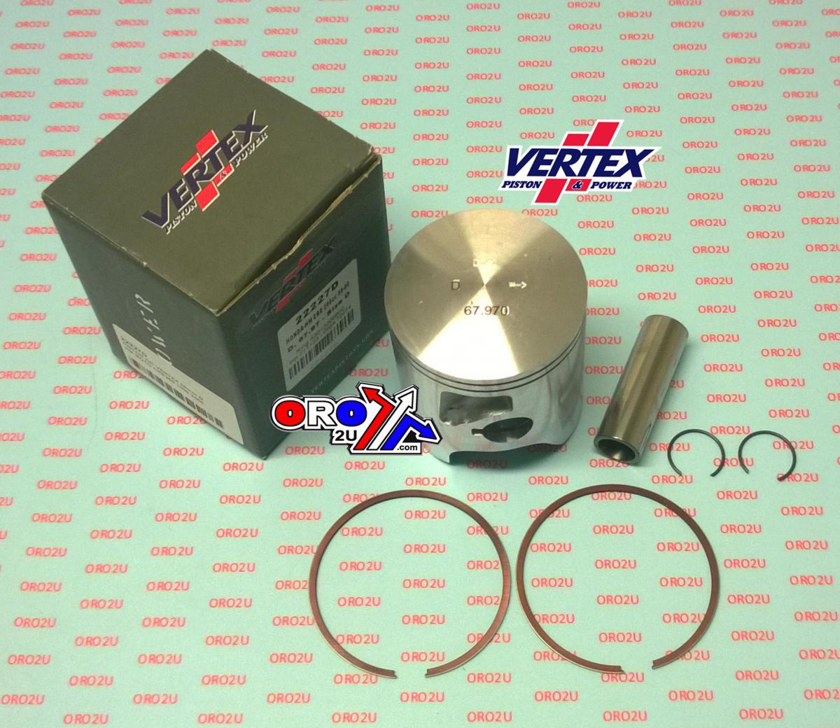 PISTON KIT VERTEX 68 A HM MOTO CRE260 89-00, VERTEX 22227A