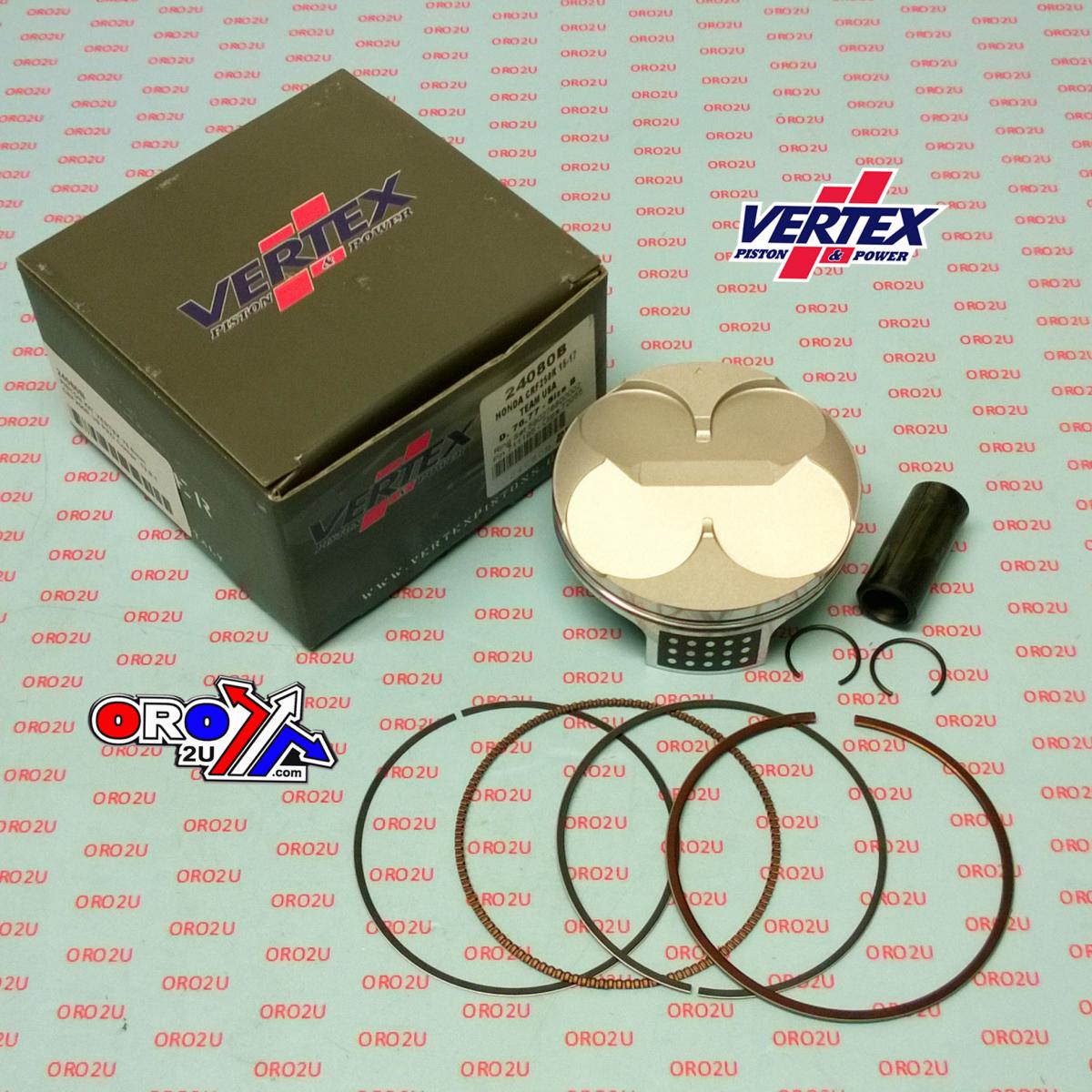 PISTON KIT VERTEX 24080C 76.8 C HC HONDA CRF 250 15-17, US-PRO HC COMPR 13,9.1