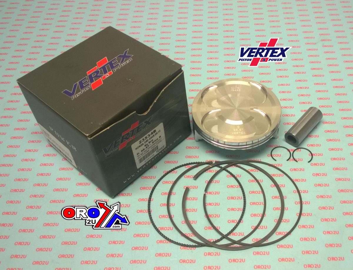 PISTON KIT VERTEX 99.0 B HONDA CRF 450 09-12, OS +3.00 BIG BORE XL COMPR 12,0:1