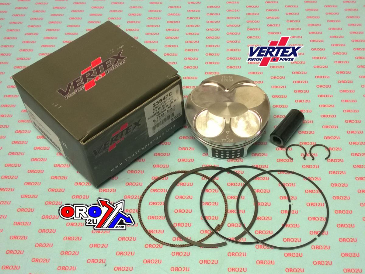 PISTON KIT VERTEX 78.0 B HC KTM SX/EXC 250 13-16, VERTEX 23847B COMPR 14,3:1