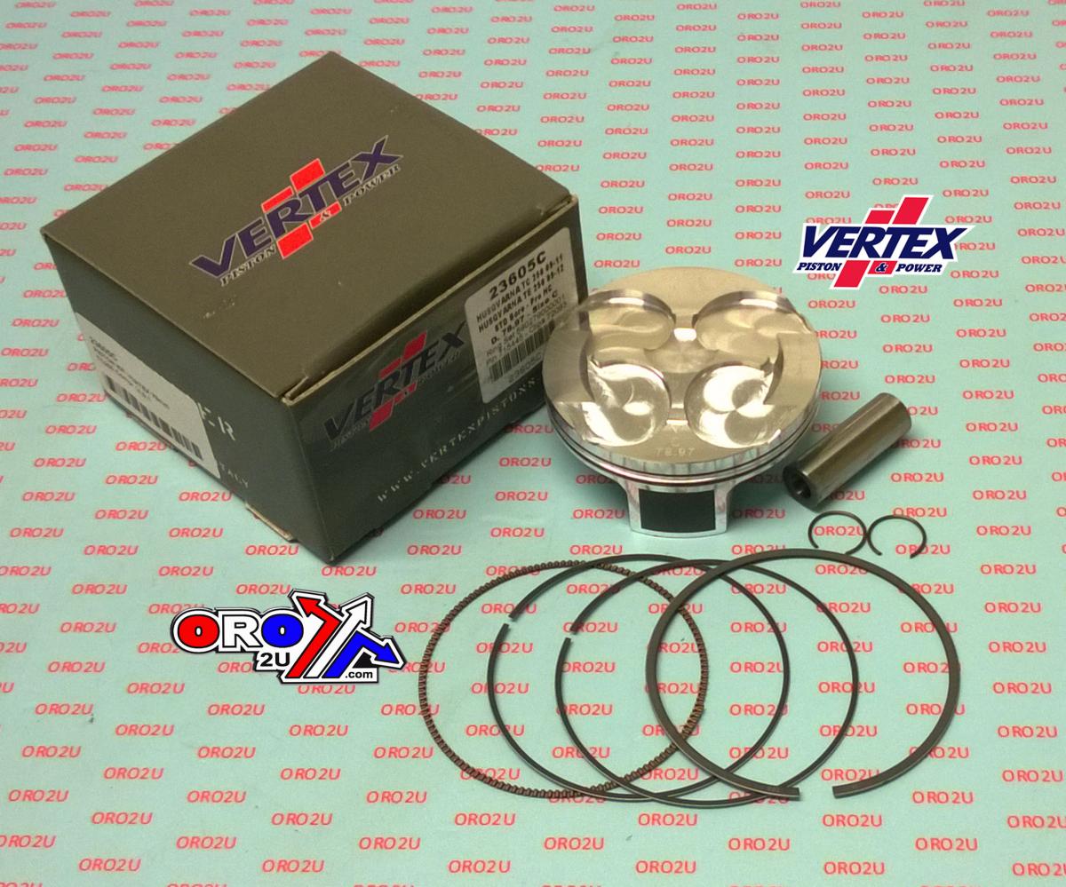 PISTON KIT VERTEX 79.0 C HC HUSQVARNA TC/TE 250 09-12, 23605C HC COMPR 14.0:1
