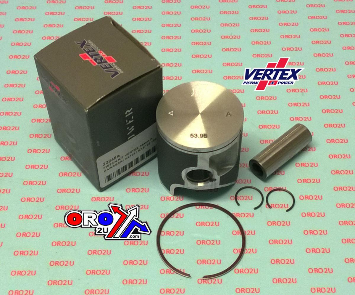 PISTON KIT VERTEX 54 A KAWASAKI KX125 92-93, VERTEX 22248A