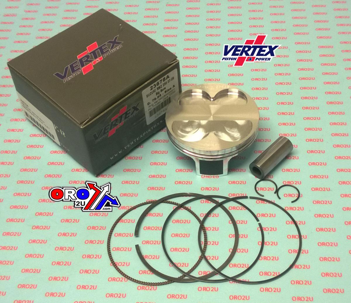PISTON KIT VERTEX 80.0 C SUZUKI RMZ 250 07-09,OS+3.00 BIG BORE COMPR 13,4:1