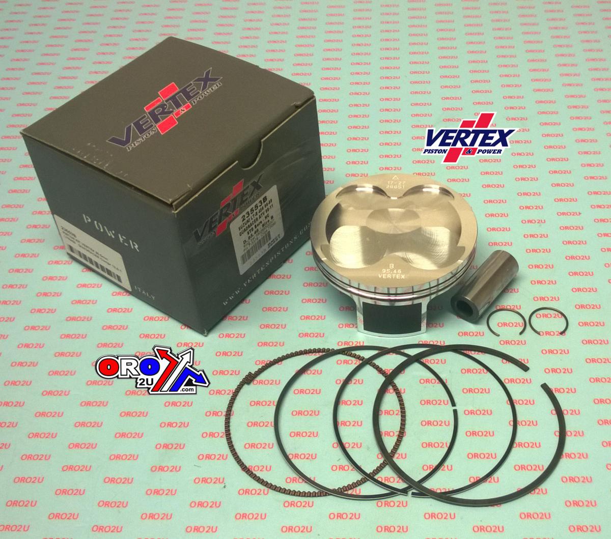 PISTON KIT VERTEX 95.5 B HC SUZUKI LTR 450 06-09, 23553B HO COMPR 13,0:1