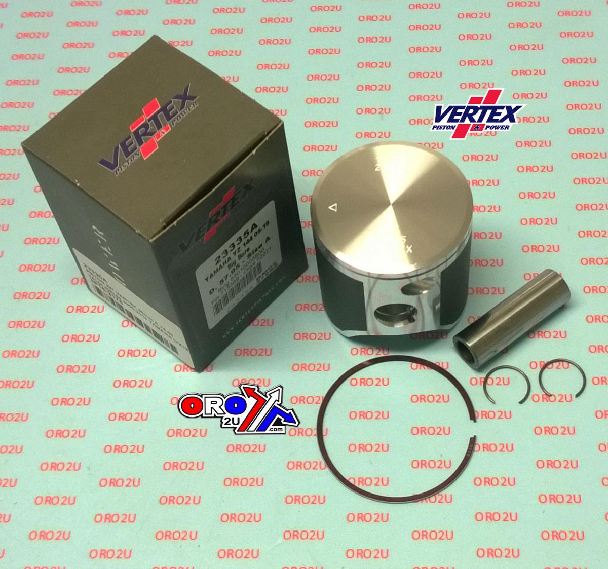PISTON KIT VERTEX 58.0 A YAMAHA YZ125 05-19, VERTEX 23335A OS +4.00 BIG BORE