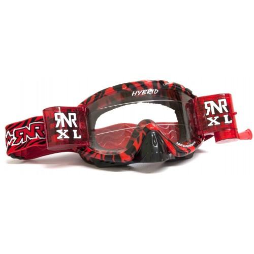 RNR HYBRID XL ROLL & TEAR OFF, WILD RED & BLACK GOGGLE, 36MM ROLL OFF, GH365XL