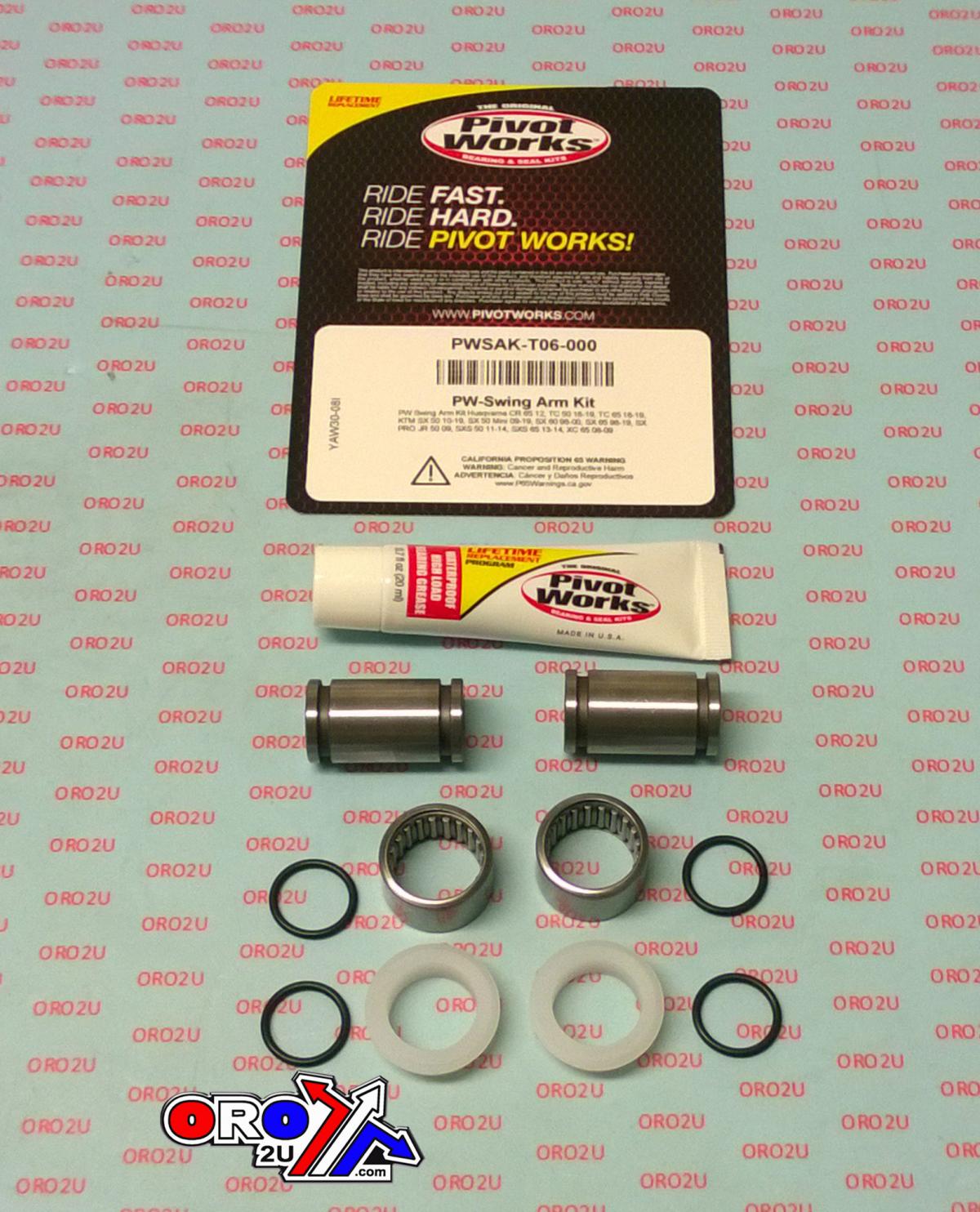 SWINGARM BEARING SEAL KIT KTM 50 09-18, 65 98-18, PIVOT WORKS PWSAK-T06-000