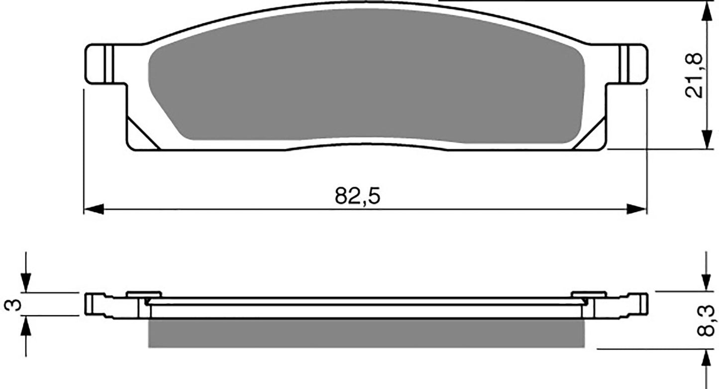 Goldfren Brake Pads S33-034, VD244, FA119, FDB453, SBS589