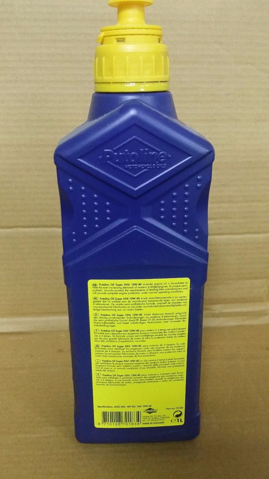 PIT BIKE PUTOLINE DX4 SEMI SYNTHETIC OIL 10W/40 4-STROKE SUPER 1LITRE MOTOCROSS