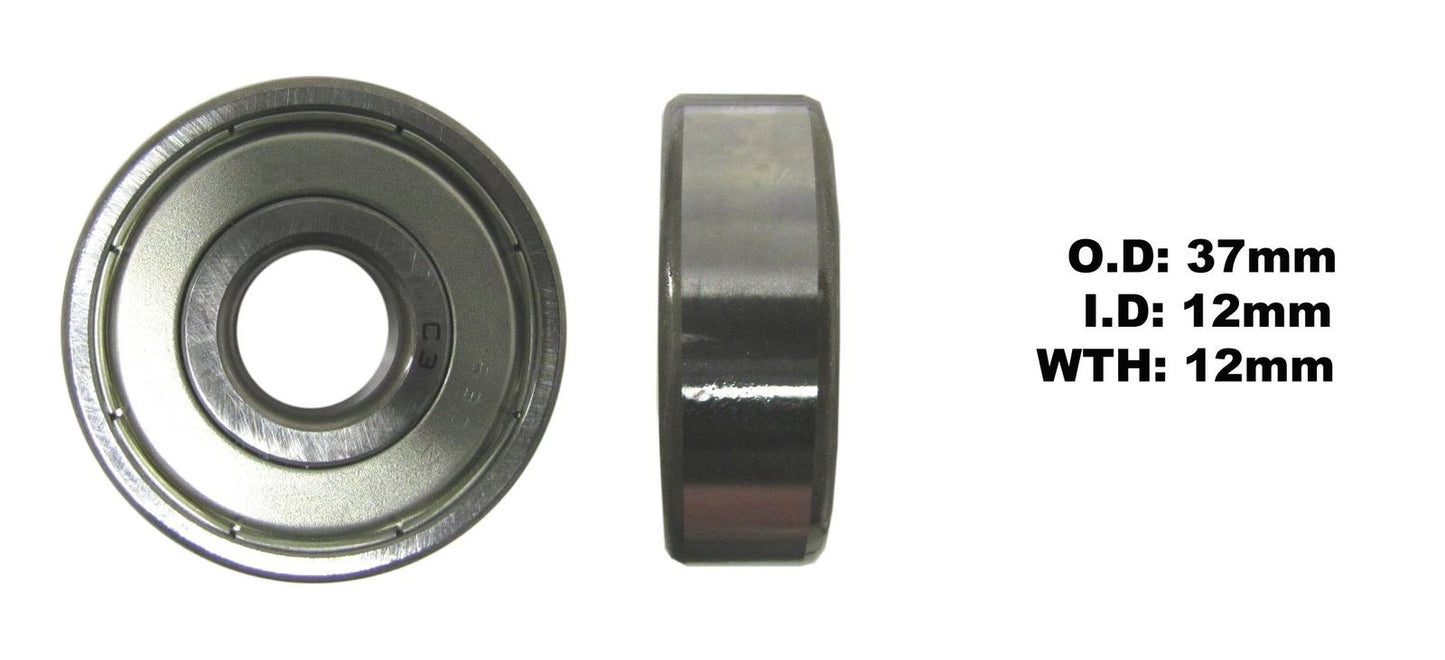 Bearing 6301Z(I.D 12mm x O.D 37mm x W 12mm)