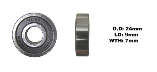 Bearing Koyo 609ZZ(I.D 9mm x O.D 24mm x W 7mm)