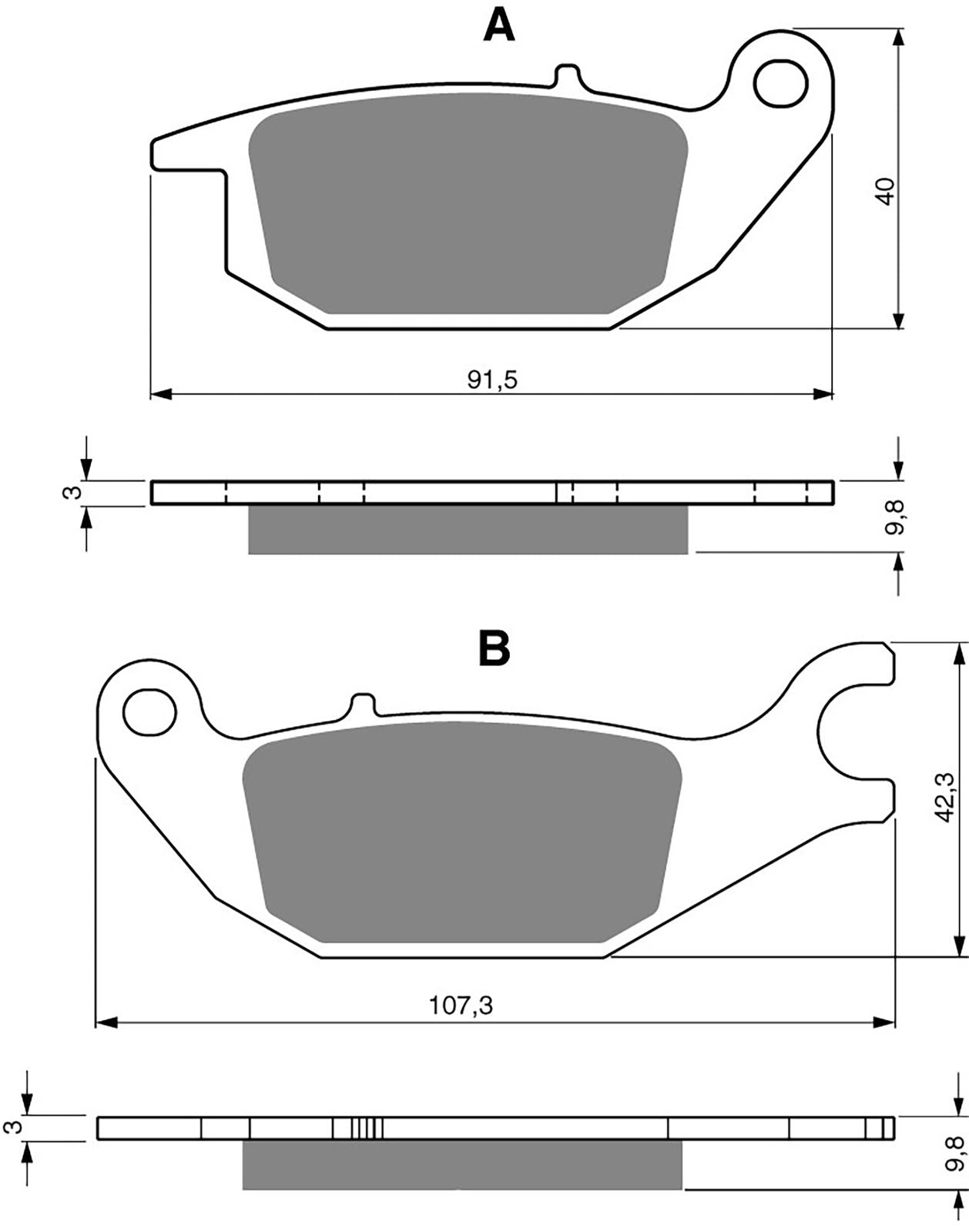 Goldfren Brake Pads S33-221, FA343, SBS784, FDB2143, DP129 Honda CBR125R