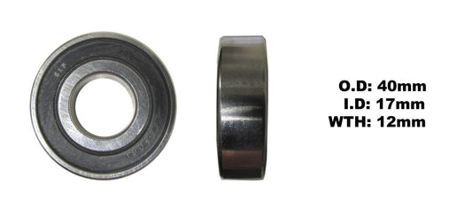 Bearing NTN 6203LLU(ID 17mm x OD 40mm x W 12mm)