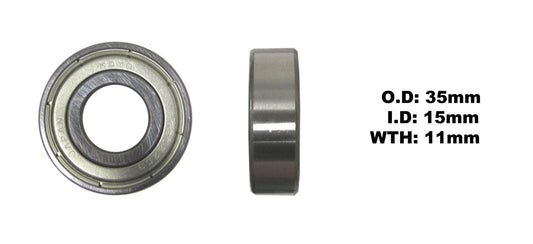 Bearing Koyo 6202ZZ(I.D 15mm x O.D 35mm x W 11mm)
