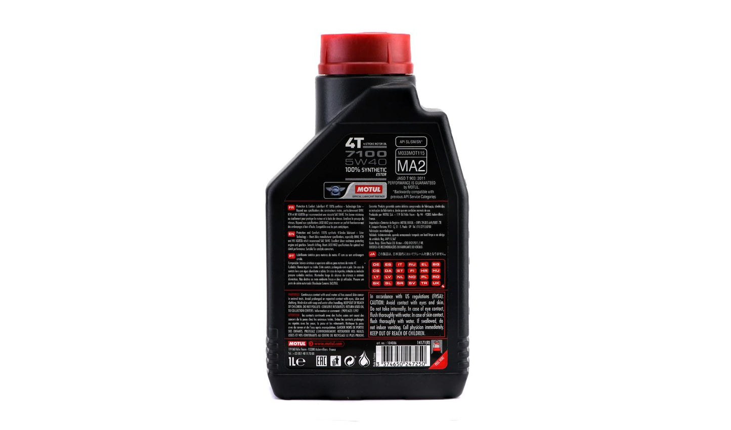 Motul 7100 5w40 4T 100% Synthetic 1 Litre
