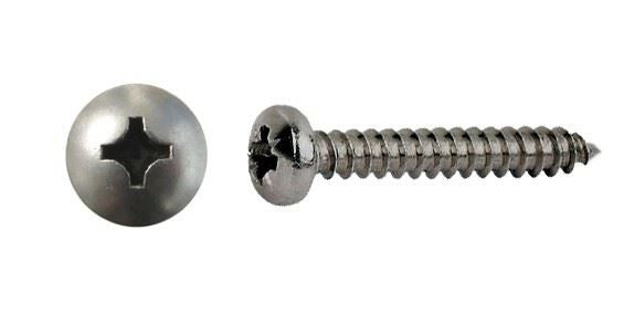 Screws Pan Head Self Taper Stainless Steel 4mm x 20mm(Pitch (Per 20)