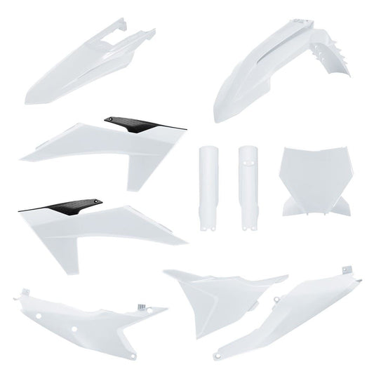 POLISPORT PLASTIC KIT + FORK GUARDS KTM SX/SX-F 2023-2024, WHITE