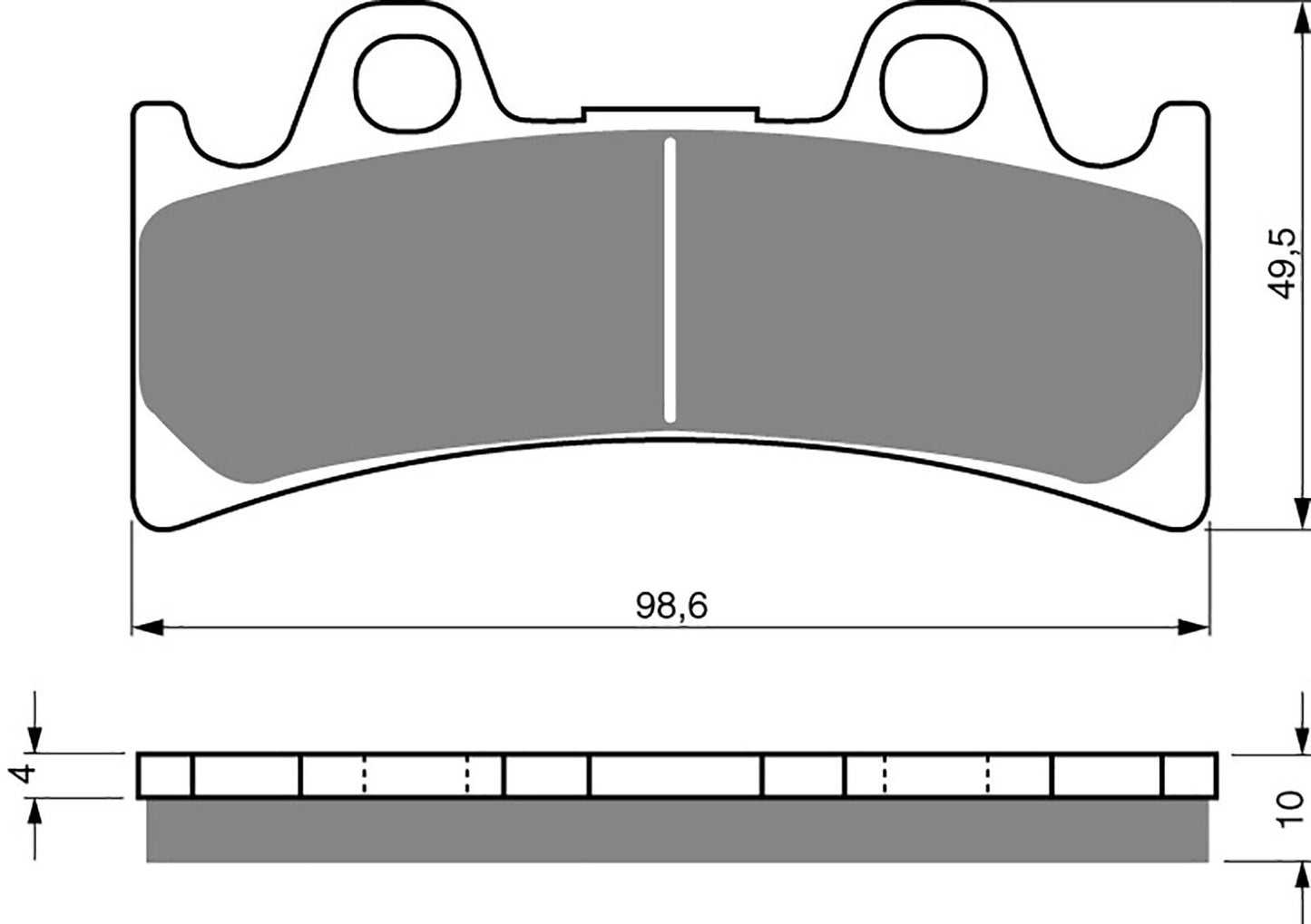 Goldfren Brake Pads S33-054, VD258, FA190, FDB864, SBS683