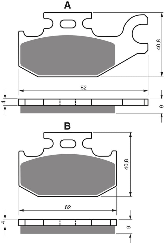 Goldfren Brake Pads K5-182, FA307, FA413, SBS574