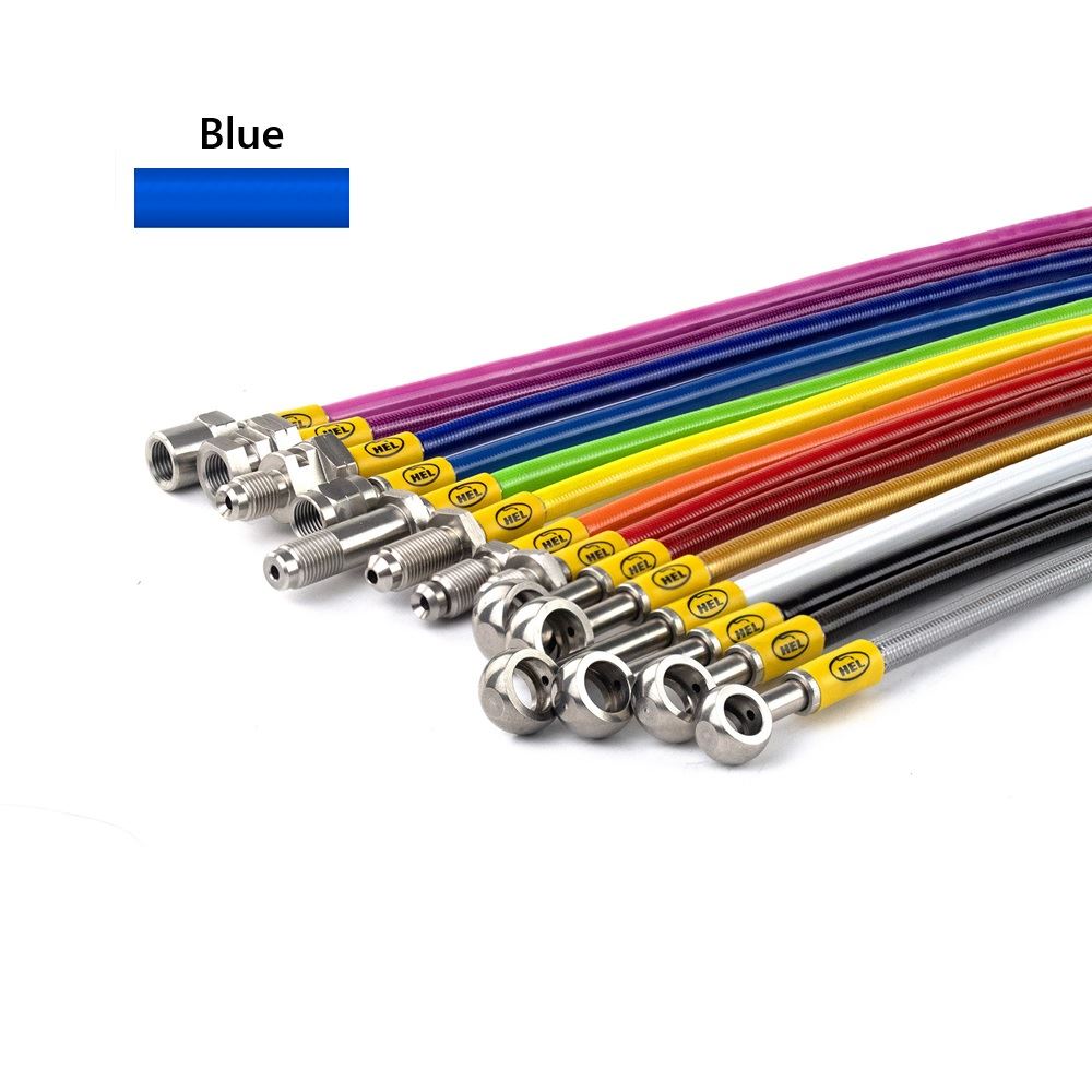 BLUE Hel Clutch Braided Hose Line For Kawasaki GTR1000 A1-A14 1986-1999