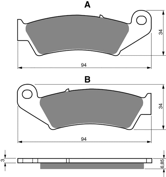 Goldfren Brake Pads AD041, VD161, FA185, FA389, FDB892, SBS694