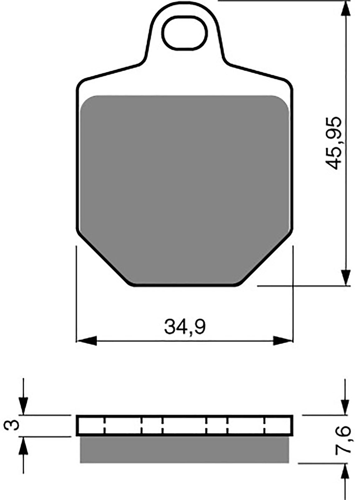Goldfren Brake Pads AD238, FA433 Magura 4 Piston Radial Caliper