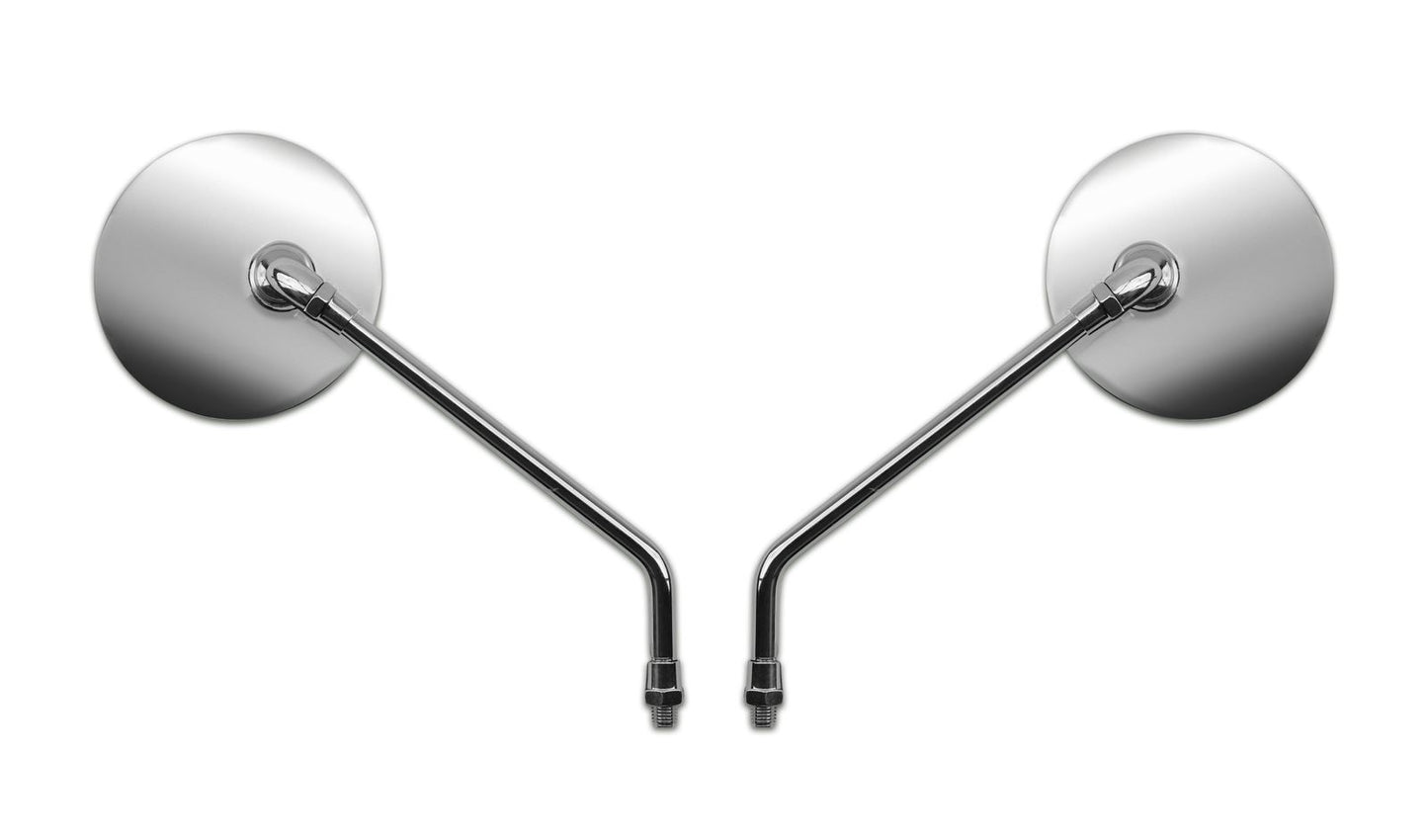 Mirrors Left & Right 10mm Chrome Round Universal (E-Marked)