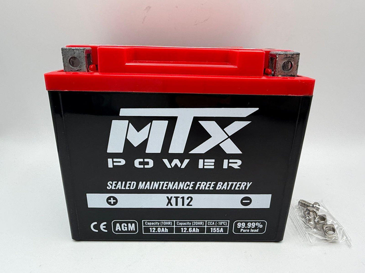 MTX Power Battery XT12 Sealed 12v 12.0AH CCA:155A L:150mm H:130mm W:87mm CTX12-BS, USX12