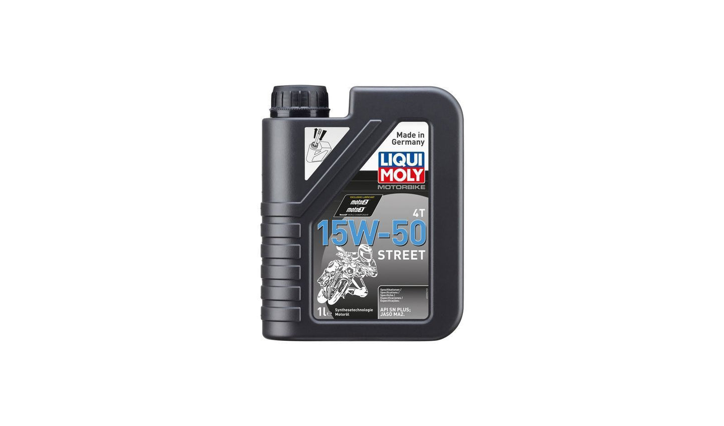 Liqui Moly 4T Motorbike 15w50 Street Synthetic Technology Oil  1 Litre