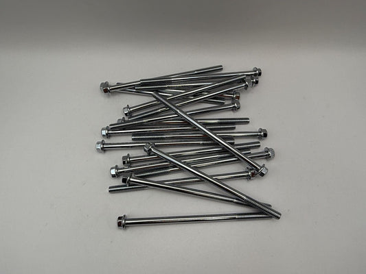 Bolts Flanged Chrome Hexagon M6 x 110mm x 1.00mm Pitch (8mm Head)