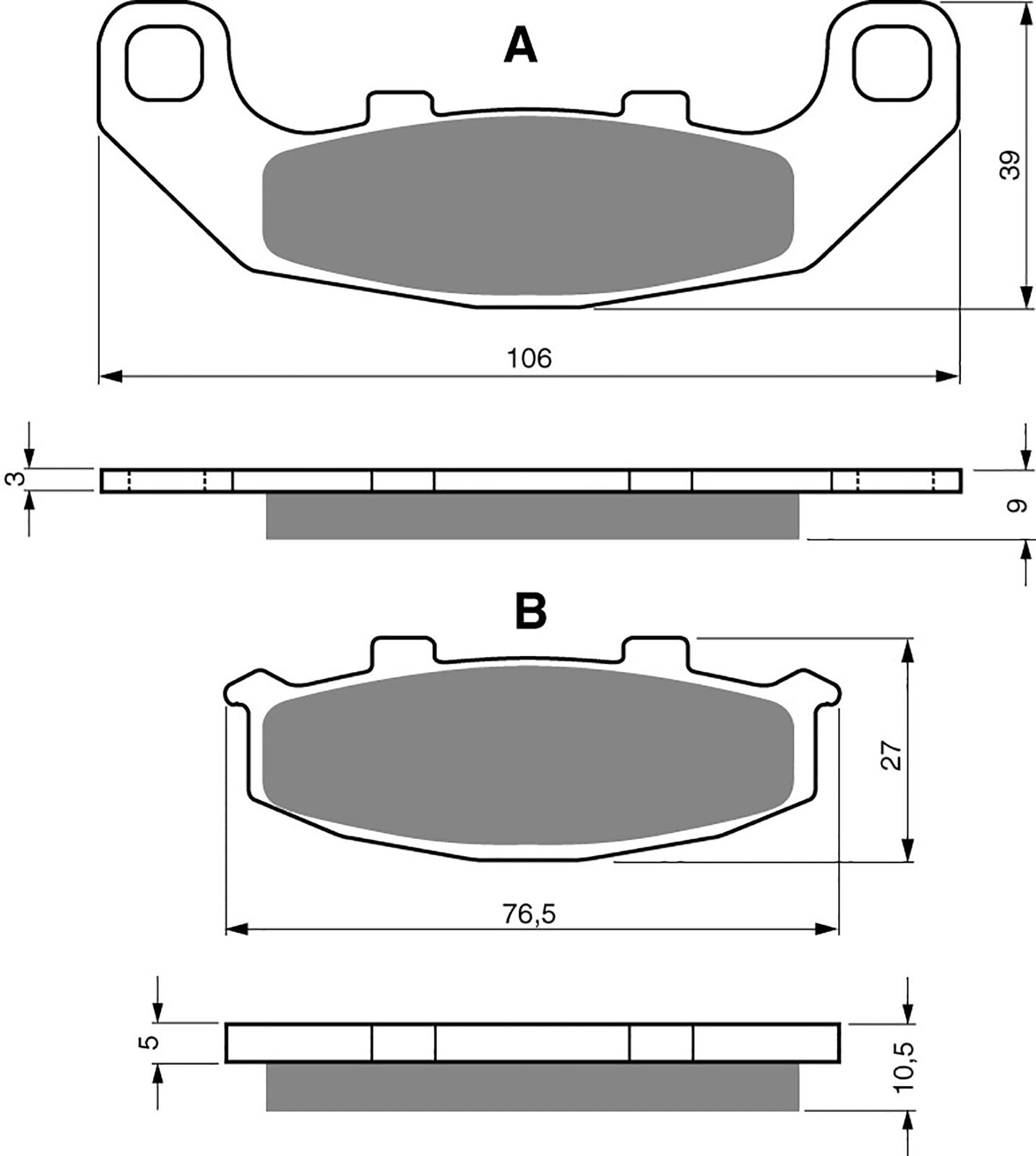 Goldfren Brake Pads AD044, VD430, FA141, FDB508, SBS615