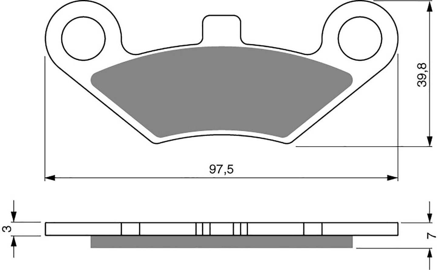 Goldfren Brake Pads S33-284, FA453 fitted to Quadzilla & Chinese Quads
