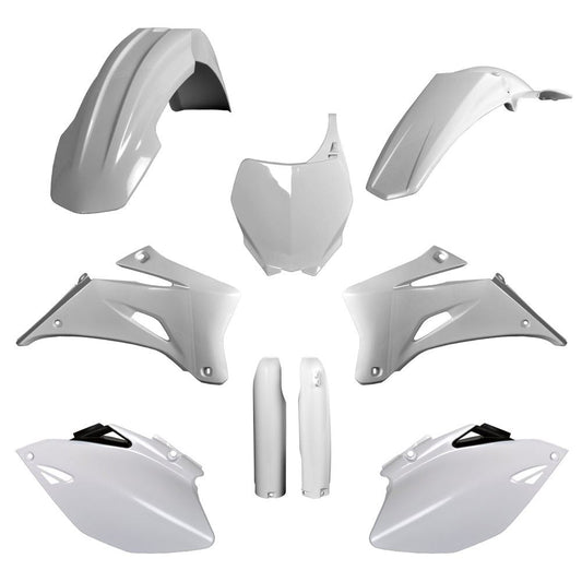 POLISPORT PLASTIC KIT + FORK GUARDS YAMAHA YZ250F 06-07, YZ450F 06-07, WHITE