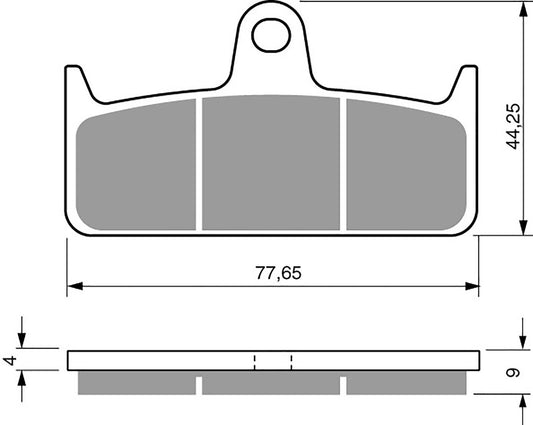 Goldfren Brake Pads S33-301 as fitted to Goldfren Brake Pads CP005 Monoblock