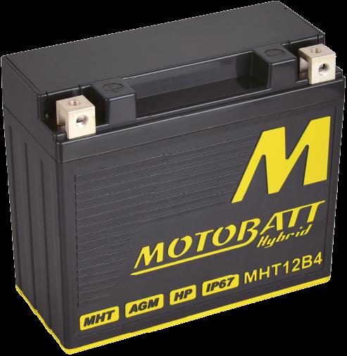 Motobatt Hybrid Battery MHT12B4 12v YT12BBS, YT12B4 L:150mm x H:130mm x W:70mm