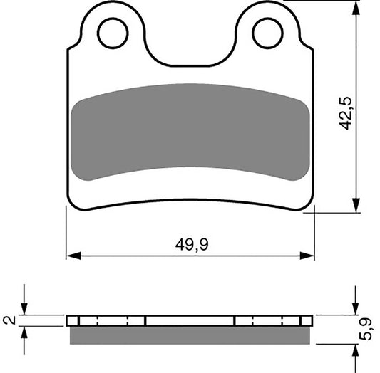 Goldfren Brake Pads AD198 as fitted to Scorpa SY80, SY125, SY200, SY250