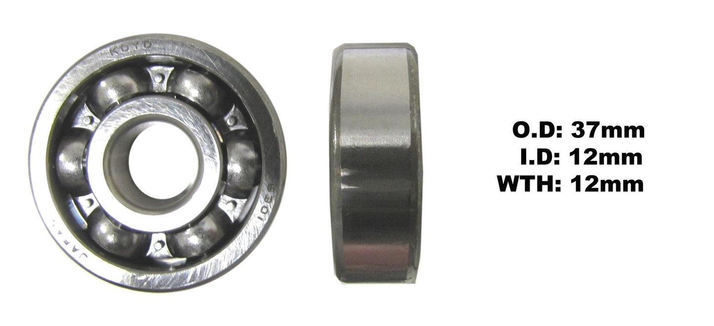 Bearing Koyo 6301(ID 12mm x OD 37mm x W 12mm)