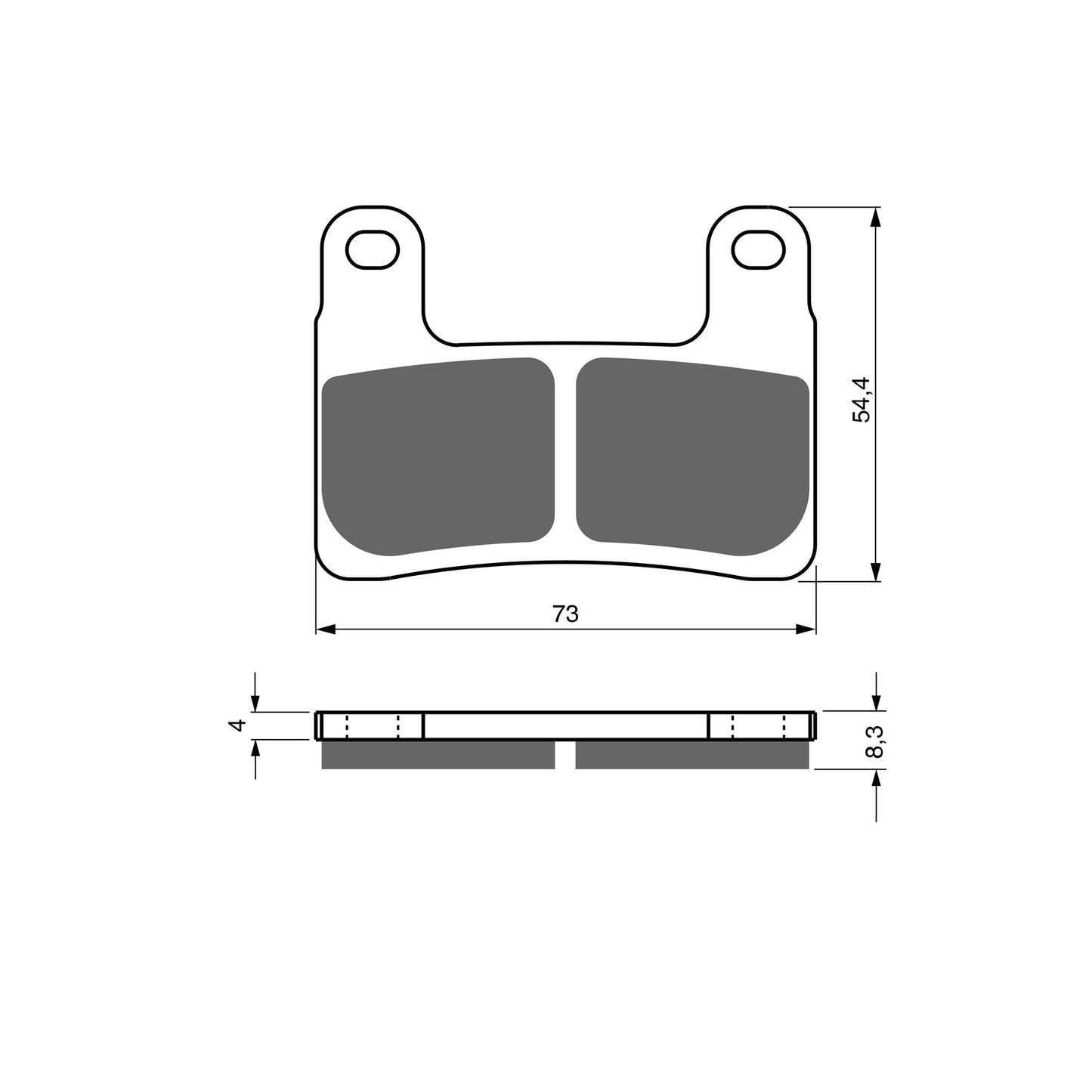 Goldfren Brake Pads S33-397 BMW S1000R Front 18-19, R1250GS 19, R1250RT 19