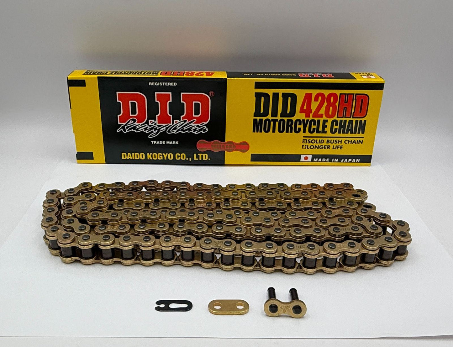 DID Chain Heavy Duty Gold (G&G) HD 428-138L (23.3KN) (RJ Split Link)