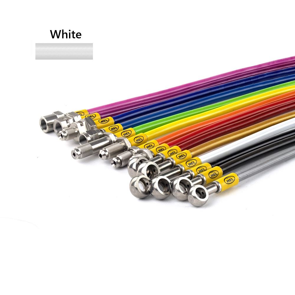 WHTE Hel Clutch Braided Hose Line For Suzuki GSX1200 Inazuma 1999-2000