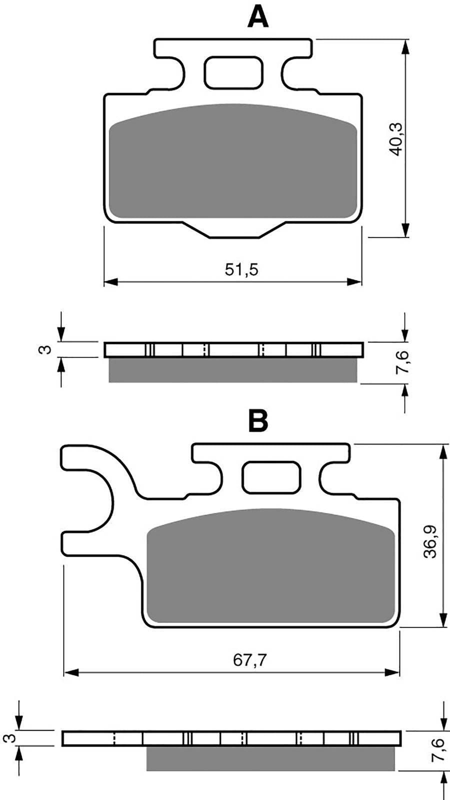 Goldfren Brake Pads S33-167, FA302, SBS752