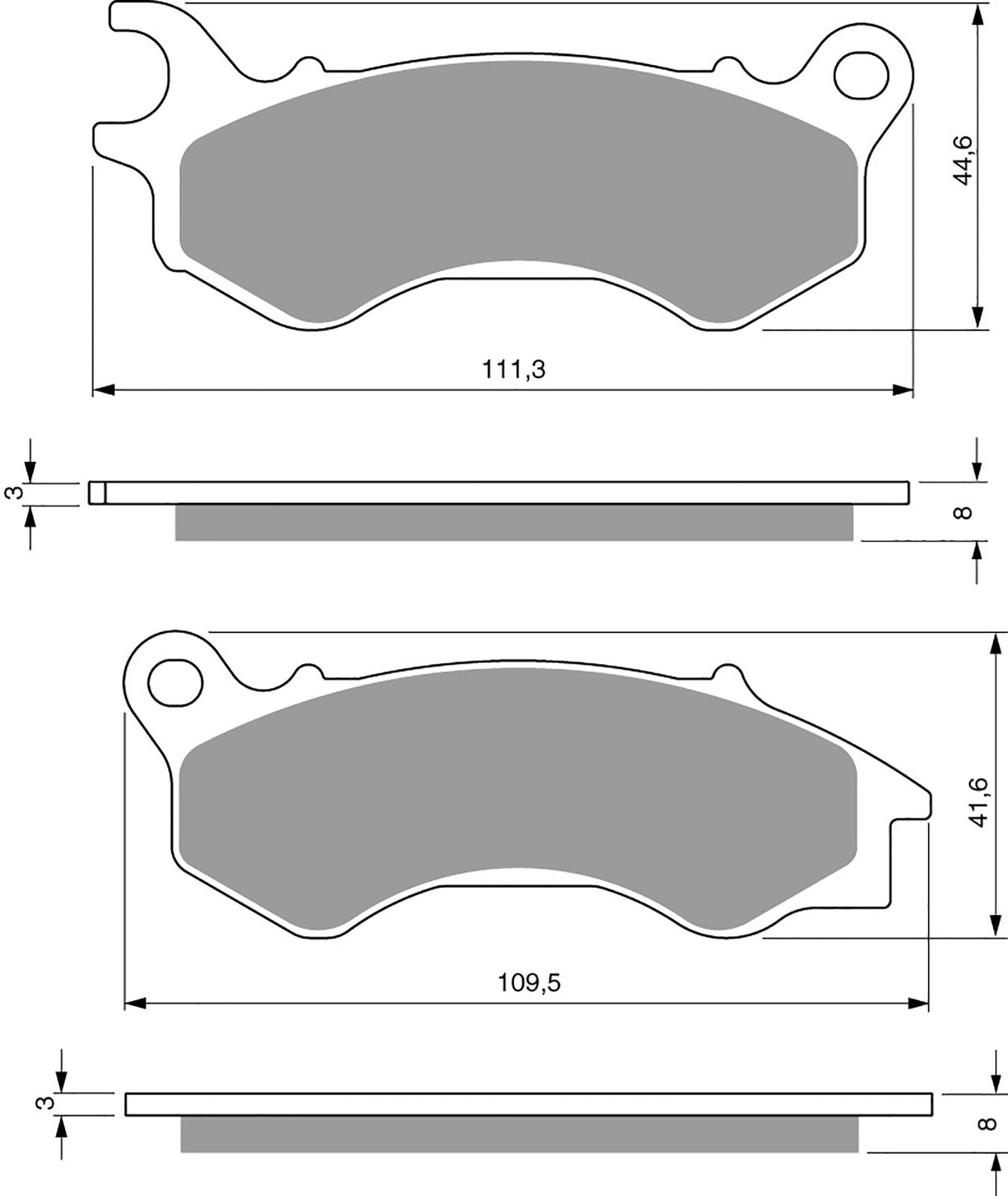 Goldfren Brake Pads S33-299, FA603, VD180, SBS205