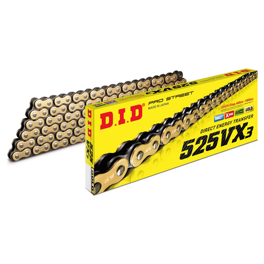 Chain DID 525VXGB-124 X-Ring(Gold)